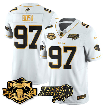 BUF 2025 Bills Mafia Patch Gold Vapor Limited Jersey - All Stitched-DTD