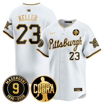 PIT Memories Vapor Limited Gold Jersey - Bill Mazeroski Patch - All Stitched-DTD