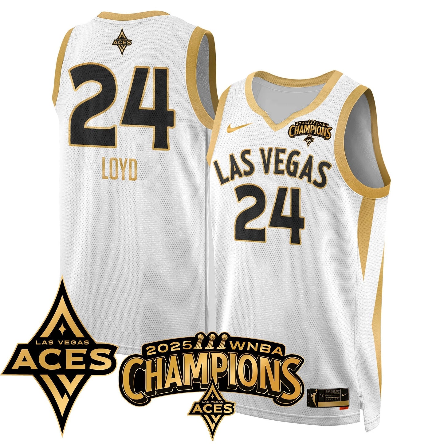 Las Vegas Aces 2025 WNBA Championship Jersey - All Stitched-DTD