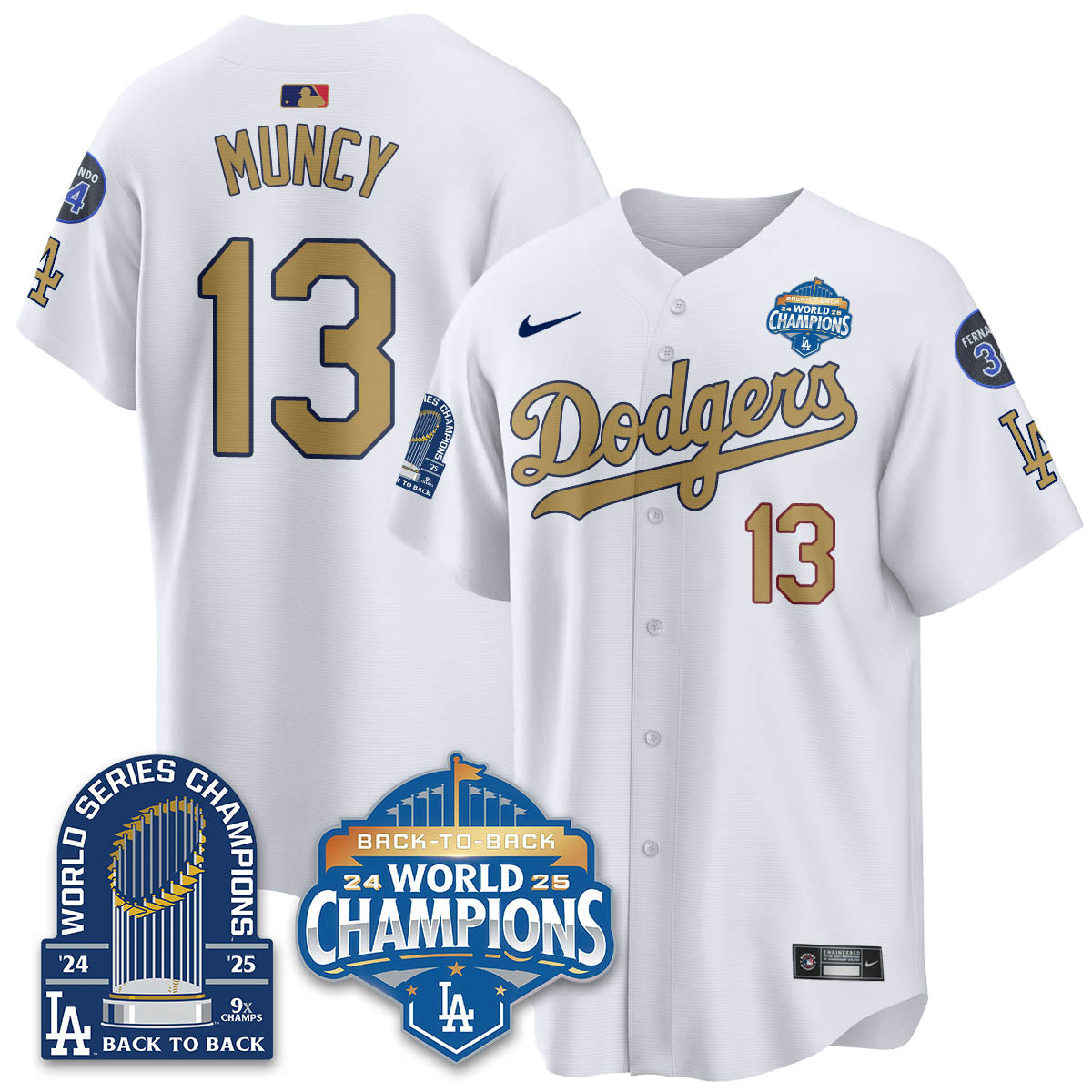 LAD 2025 World Series Champions Jersey - 9x Champs - All Stitched-DTD