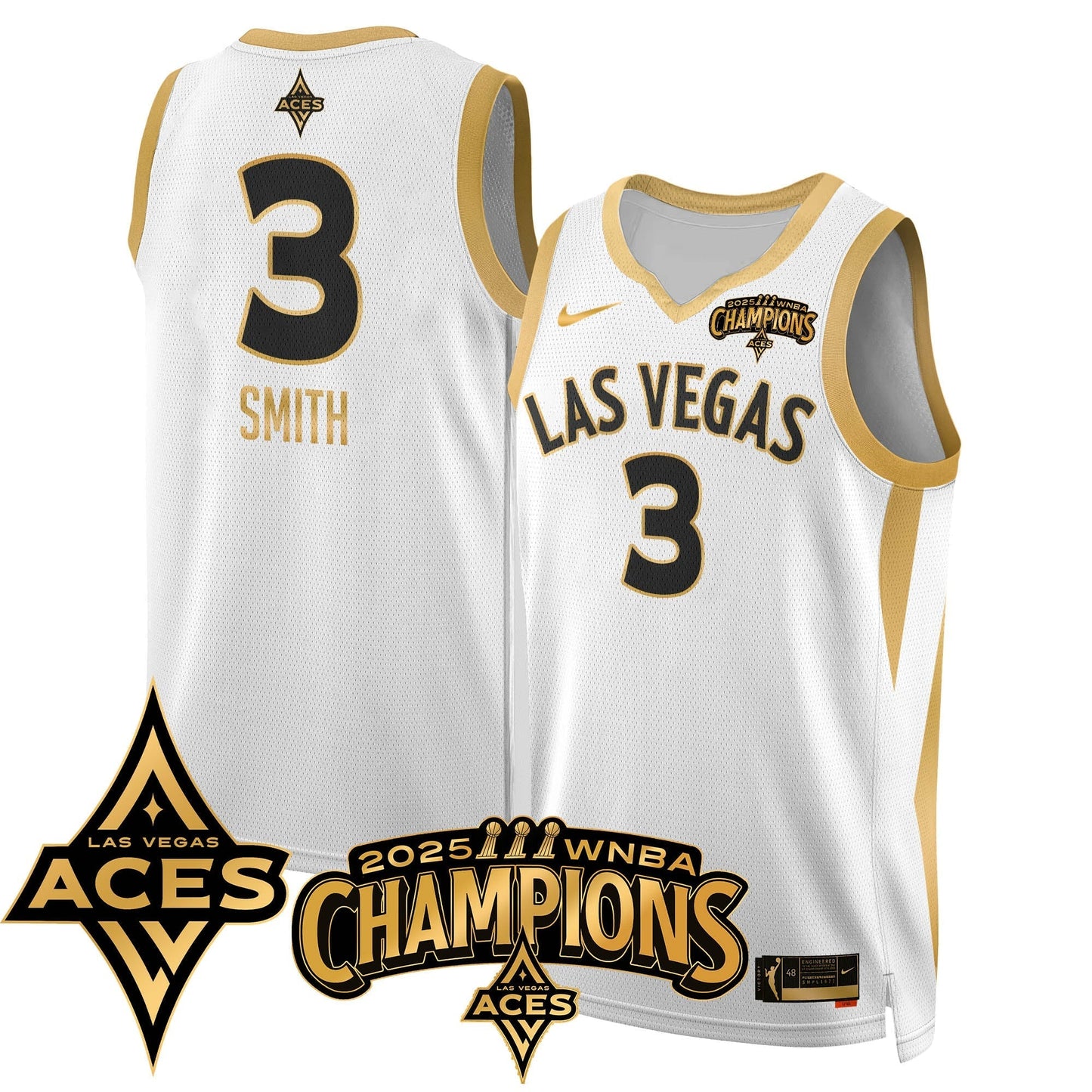 Las Vegas Aces 2025 WNBA Championship Jersey - All Stitched-DTD