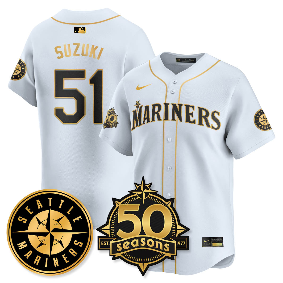 SEA Vapor Premier Limited Jersey - 50th Anniversary - All Stitched-DTD