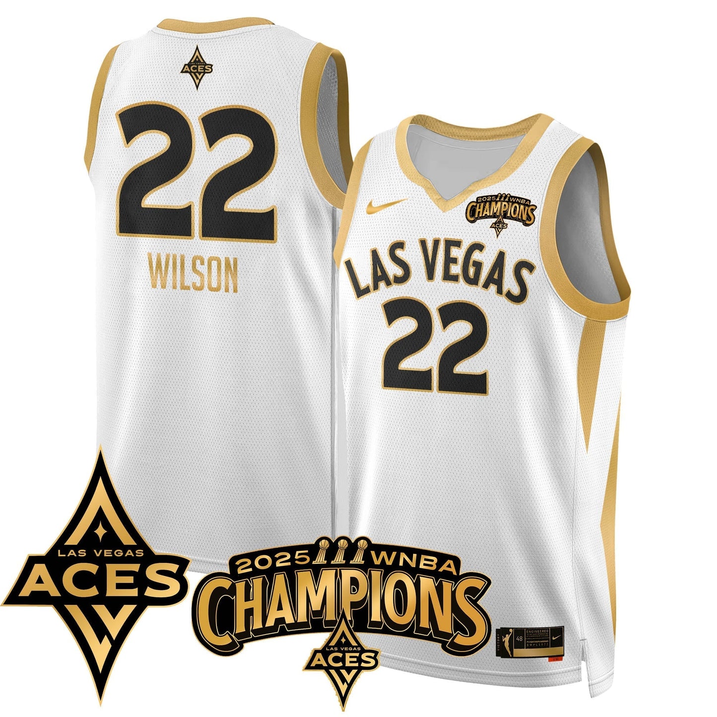 Las Vegas Aces 2025 WNBA Championship Jersey - All Stitched-DTD