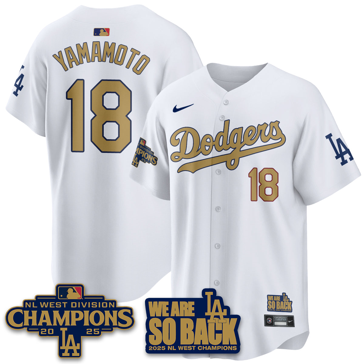 LAD 2025 NL West Division Champions Jersey - All Stitched-DTD