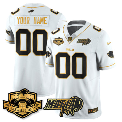 BUF 2025 Bills Mafia Patch Gold Vapor Limited Jersey - All Stitched-DTD