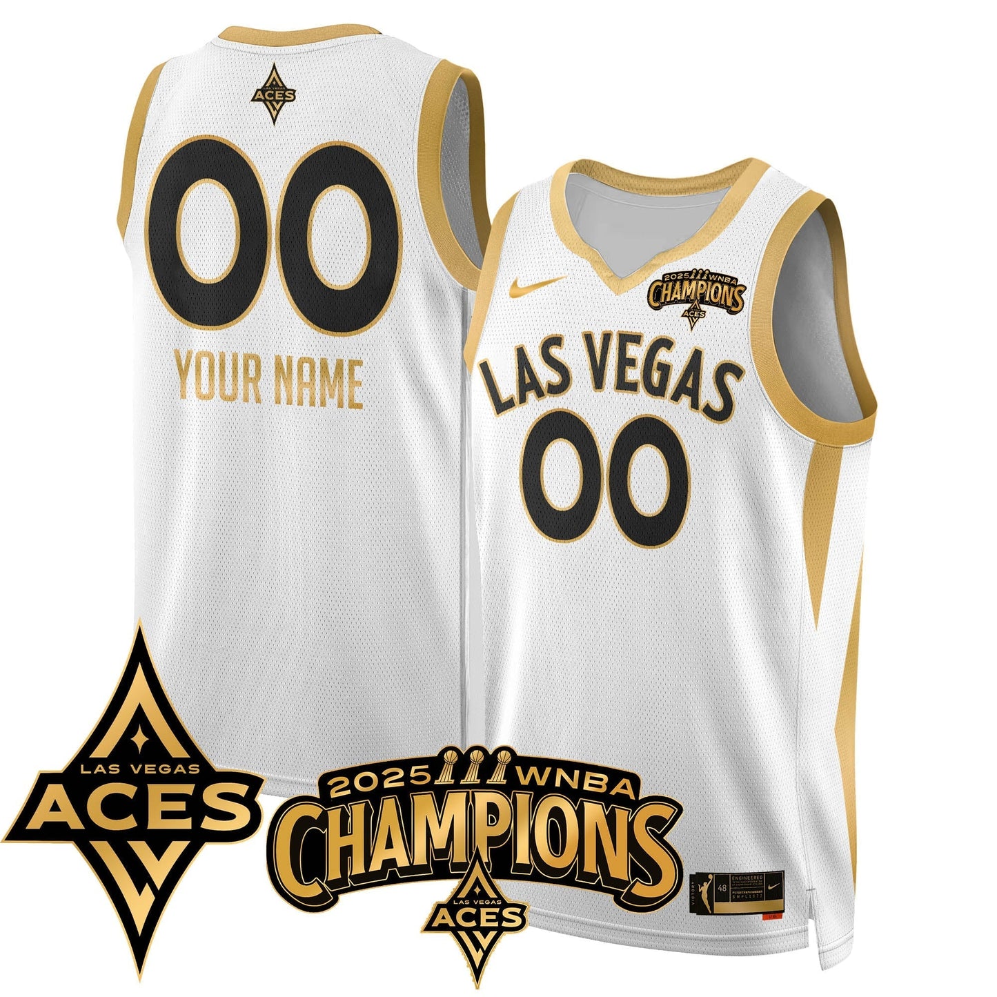Las Vegas Aces 2025 WNBA Championship Jersey - All Stitched-DTD