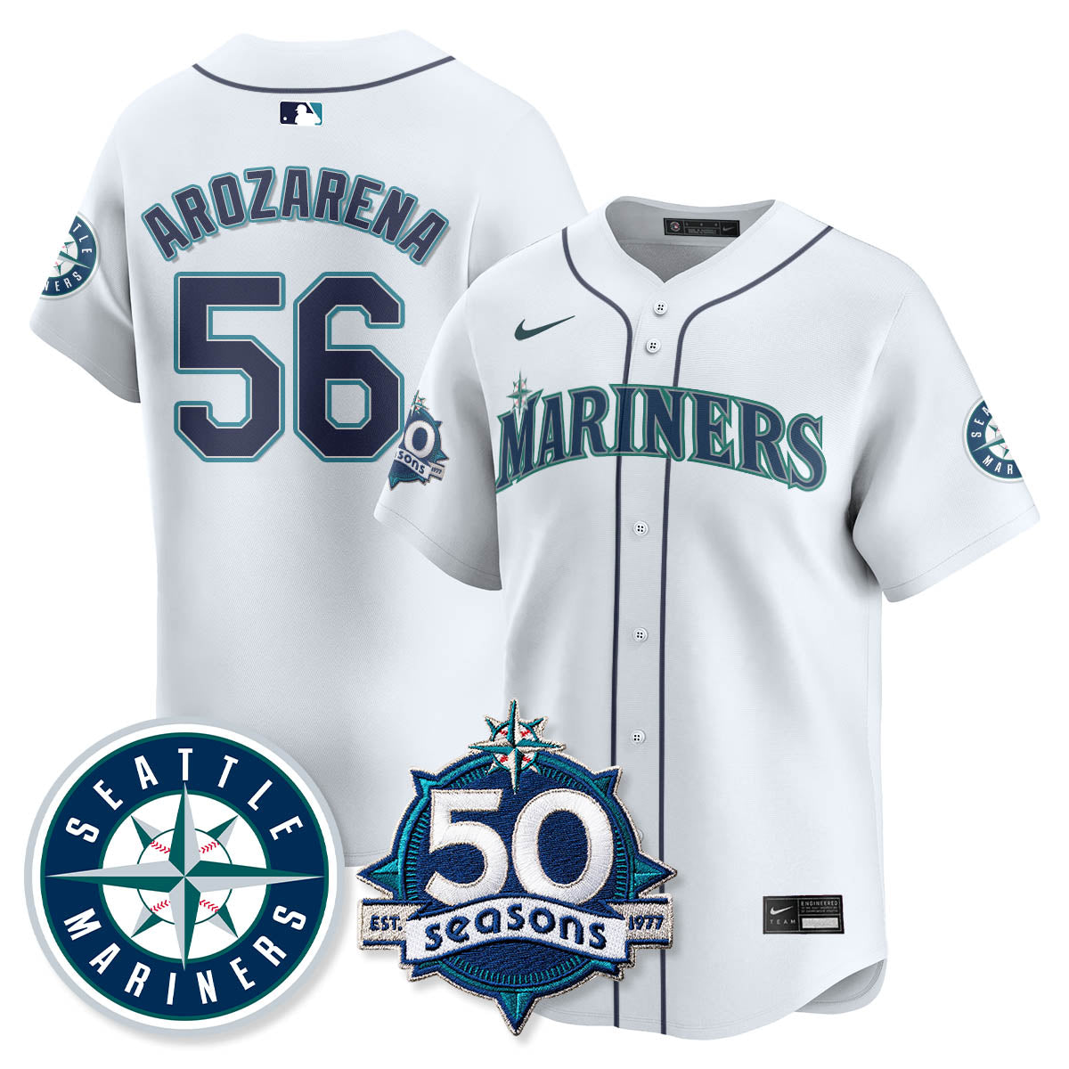 SEA Vapor Premier Limited Jersey - 50th Anniversary - All Stitched-DTD