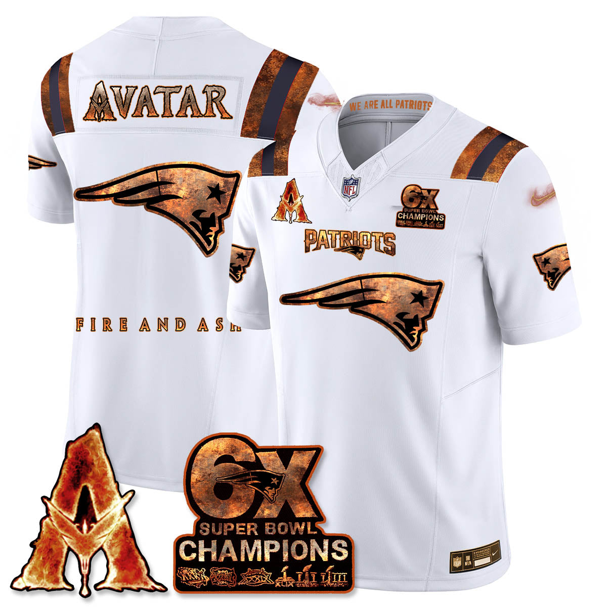 NE x Avatar 3 Fire and Ash Jersey V2 - Stitched