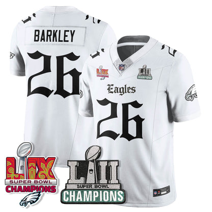 PHI 'Gothic Philly' LII-LIX Super Bowl Champions Vapor Limited Jersey - All Stitched-DTD