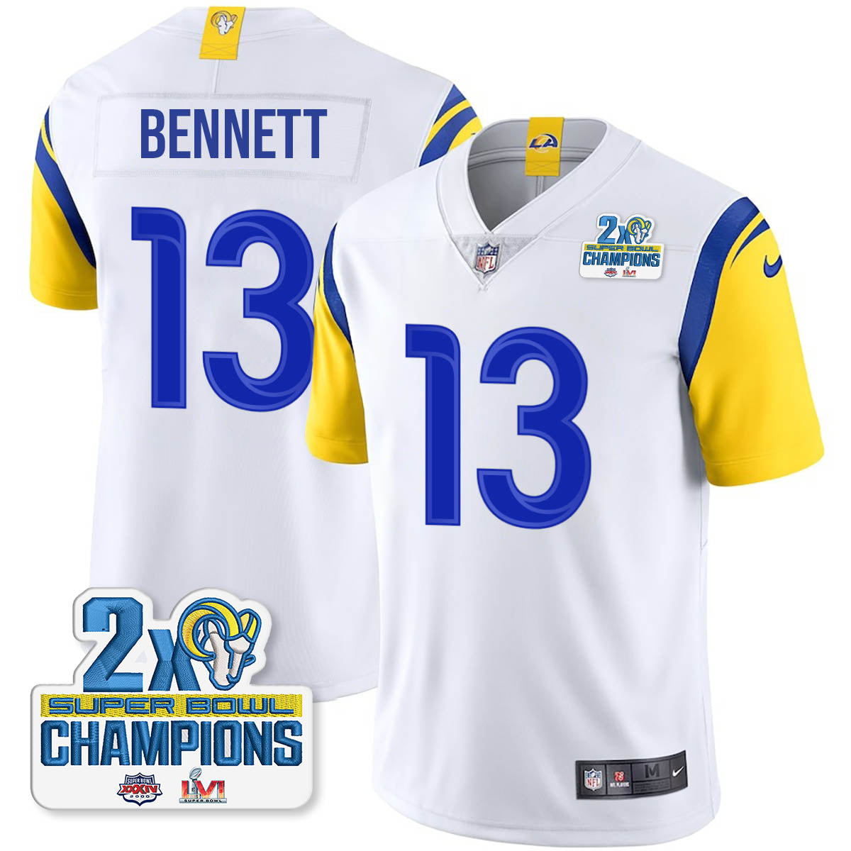 LAR 2-Time Champions Patch Vapor Limited Jersey - All Stitched 1-DTD