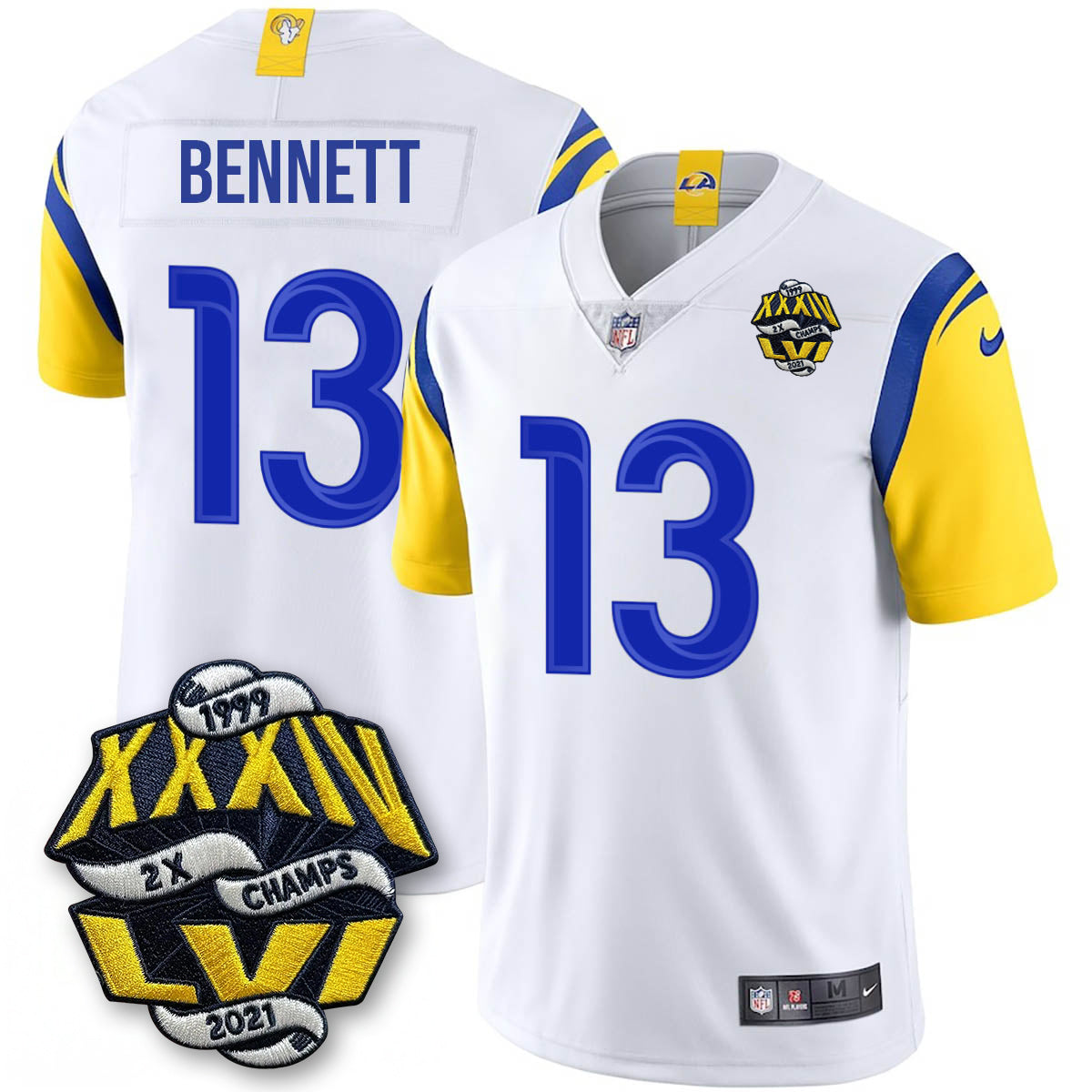 LAR 2-Time Champions Patch Vapor Limited Jersey - All Stitched-DTD