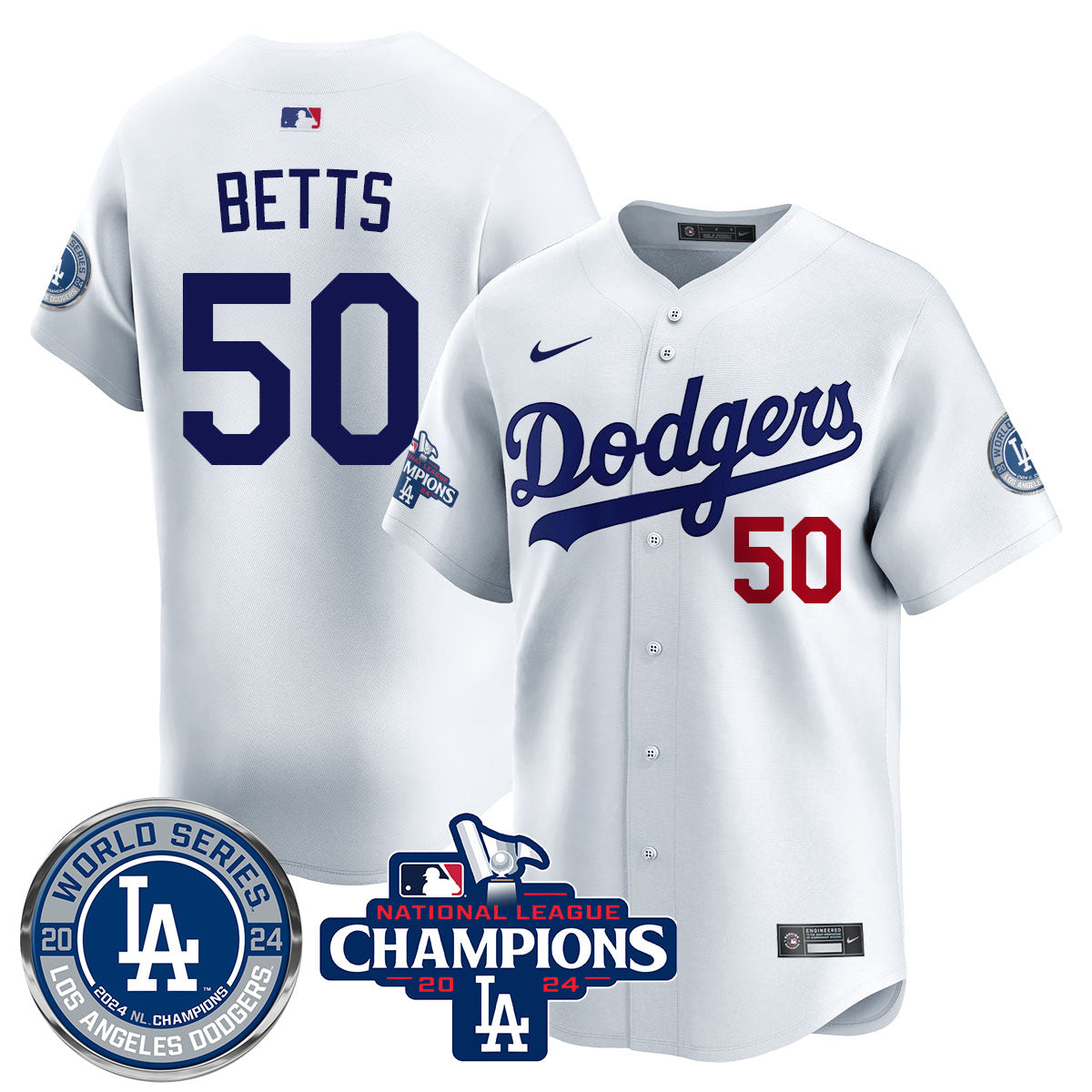 LAD World Series NL Champions Jersey - All Stitched-DTD