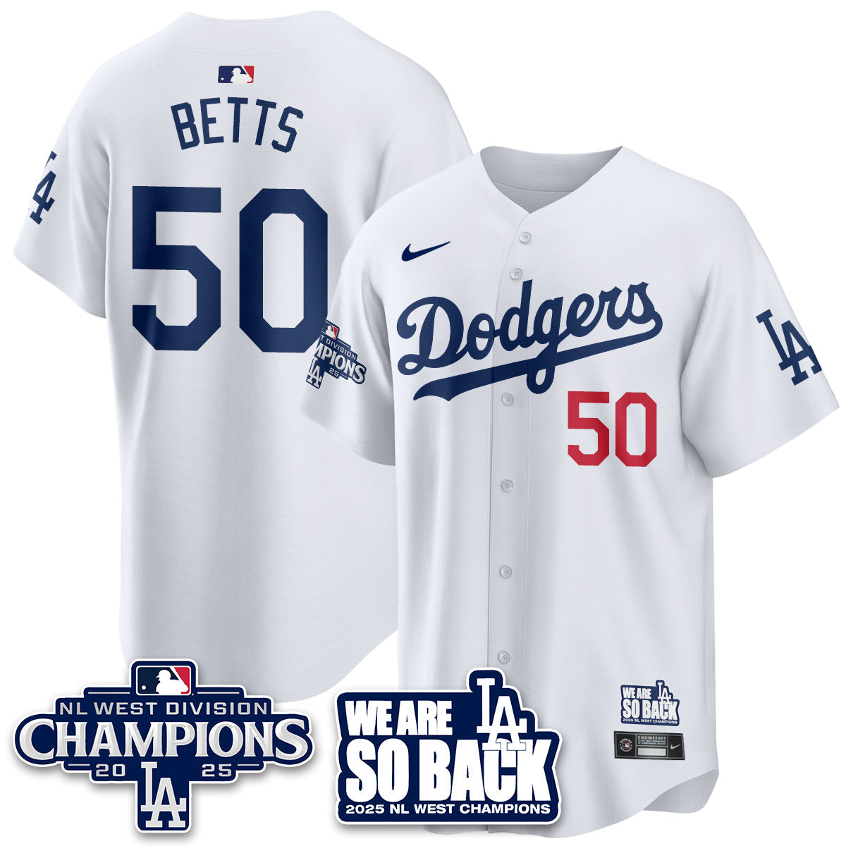 LAD 2025 NL West Division Champions Jersey - All Stitched-DTD