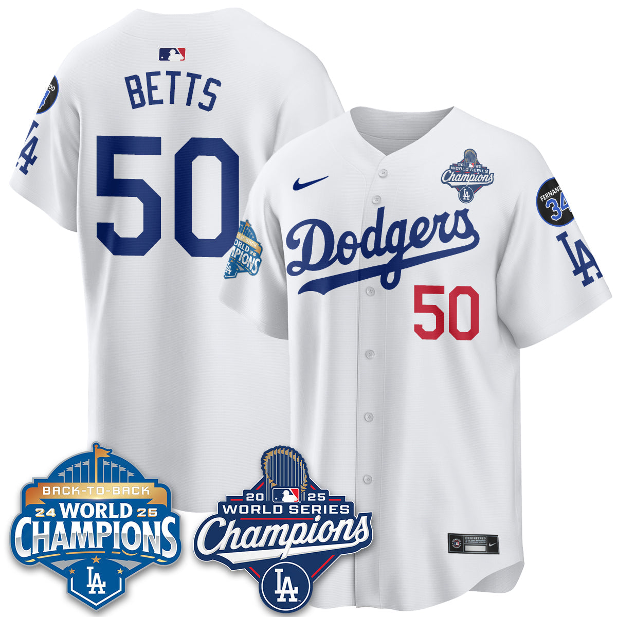 LAD 2025 World Series Champions Jersey - All Stitched-DTD