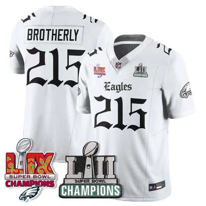 PHI 'Gothic Philly' LII-LIX Super Bowl Champions Vapor Limited Jersey - All Stitched-DTD