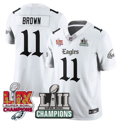 PHI 'Gothic Philly' LII-LIX Super Bowl Champions Vapor Limited Jersey - All Stitched-DTD