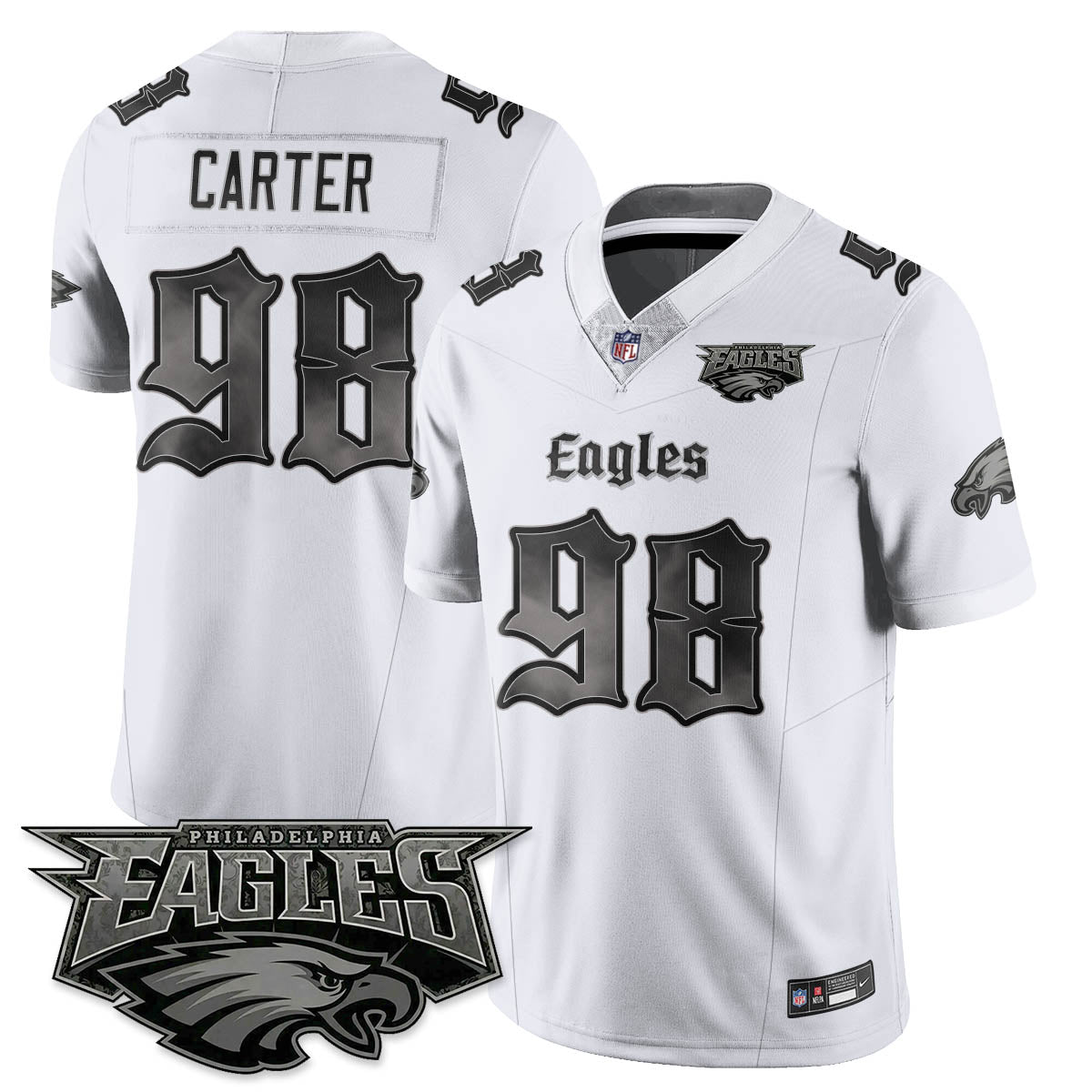 PHI 'Dark Gothic Philly' Vapor Limited Jersey - All Stitched-DTD