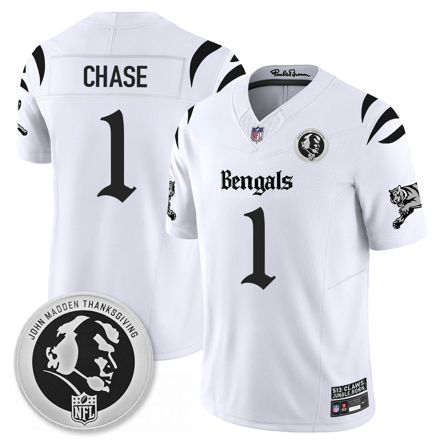 CIN Gothic Vapor Limited Jersey - John Madden Patch - All Stitched-DTD