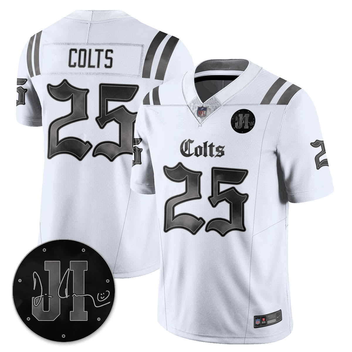 IND 'Dark Gothic' Vapor Limited Jersey - Jim Irsay Patch - All Stitched-DTD