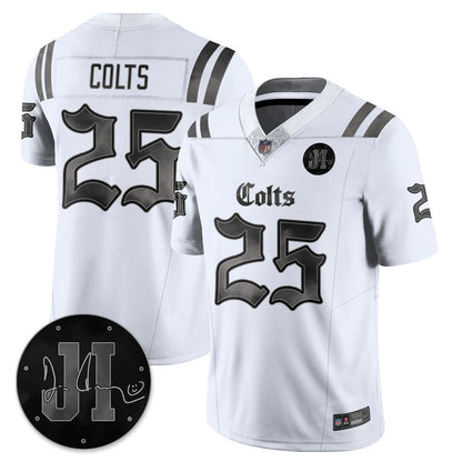 IND 'Dark Gothic' Vapor Limited Jersey - Jim Irsay Patch - All Stitched-DTD