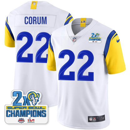 LAR 2-Time Champions Patch Vapor Limited Jersey - All Stitched 1-DTD
