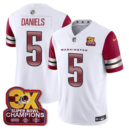 WAS 3-Time Champions Patch Vapor Limited Jersey - All Stitched-DTD