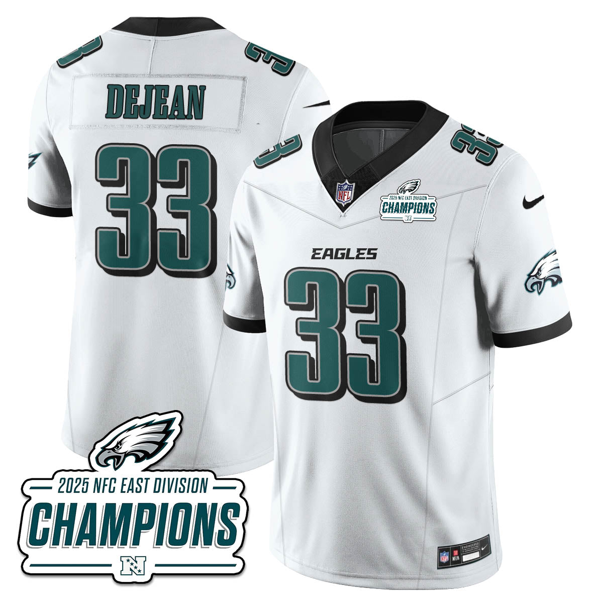 PHI NFC East Champions Vapor Limited Jersey - All Stitched-DTD