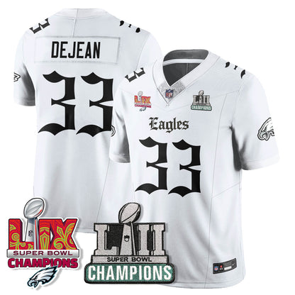 PHI 'Gothic Philly' LII-LIX Super Bowl Champions Vapor Limited Jersey - All Stitched-DTD