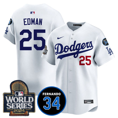 Dodgers Fernando Valenzuela Memorial Jersey - All Stitched-DTD