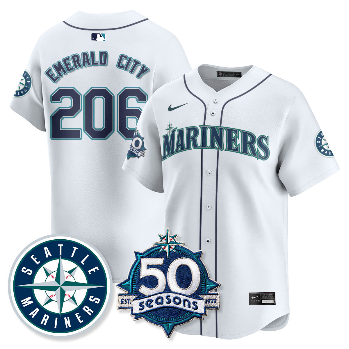 SEA Vapor Premier Limited Jersey - 50th Anniversary - All Stitched-DTD