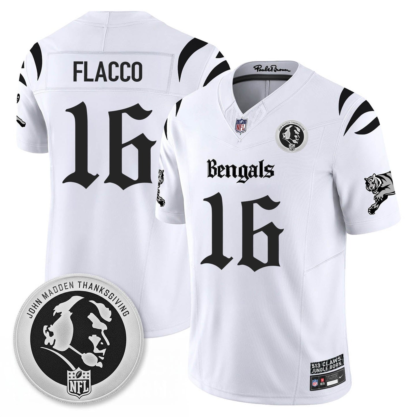 CIN Gothic Vapor Limited Jersey - John Madden Patch - All Stitched-DTD