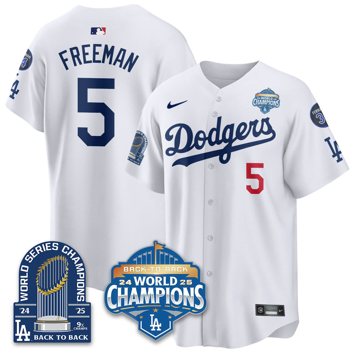 LAD 2025 World Series Champions Jersey - 9x Champs - All Stitched-DTD