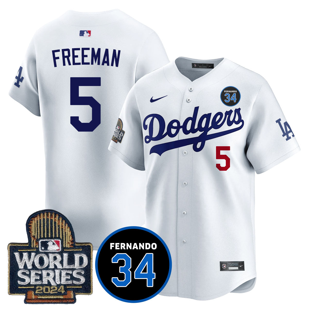 Dodgers Fernando Valenzuela Memorial Jersey - All Stitched-DTD