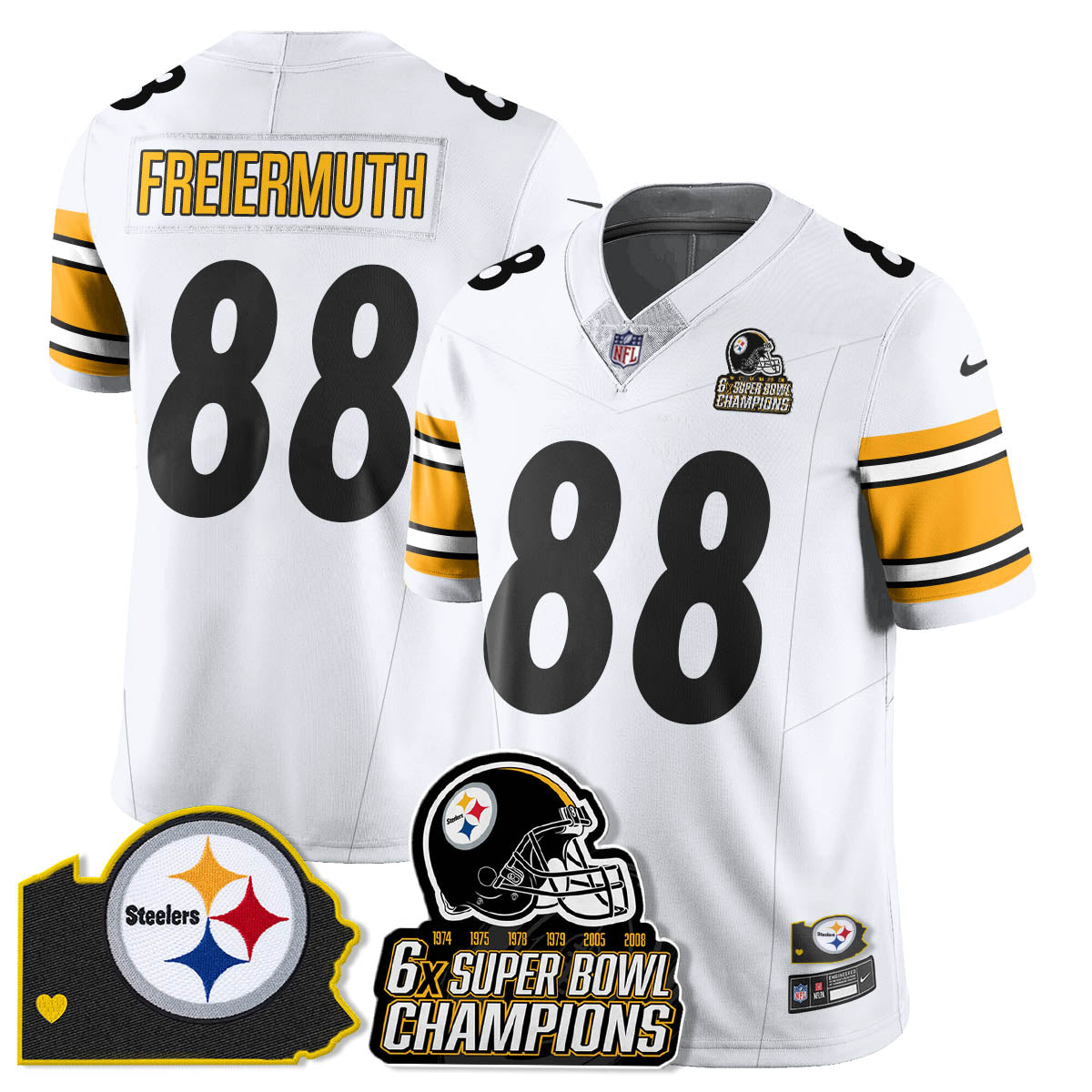 PIT 6-Time Champions Patch Vapor Limited Jersey - All Stitched-DTD