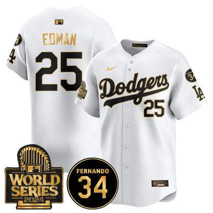 Dodgers Fernando Valenzuela Memorial Jersey - All Stitched-DTD