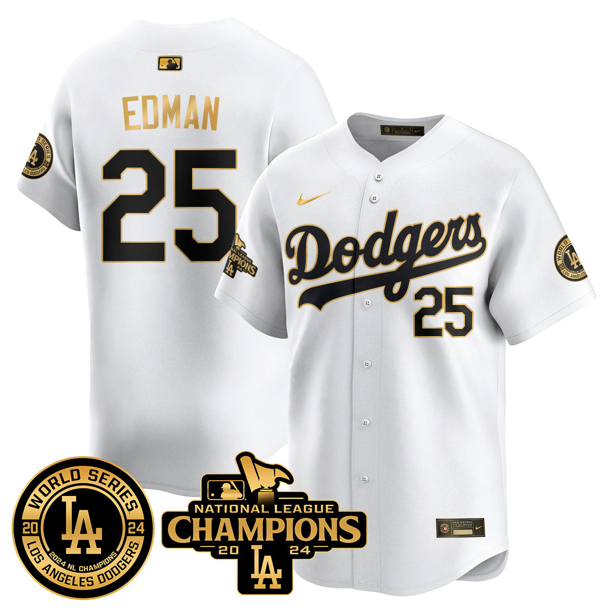 LAD World Series NL Champions Jersey - All Stitched-DTD
