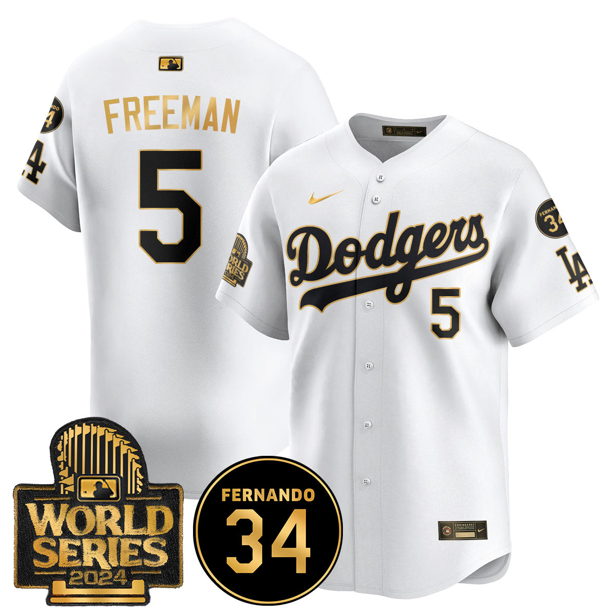 Dodgers Fernando Valenzuela Memorial Jersey - All Stitched-DTD