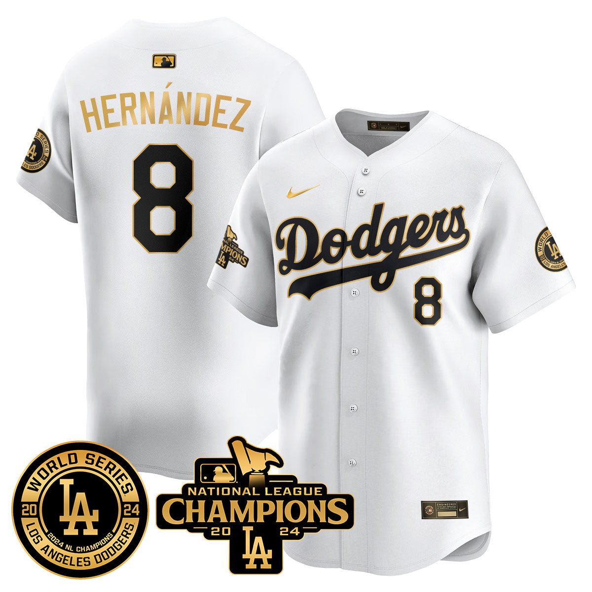 LAD World Series NL Champions Jersey - All Stitched-DTD