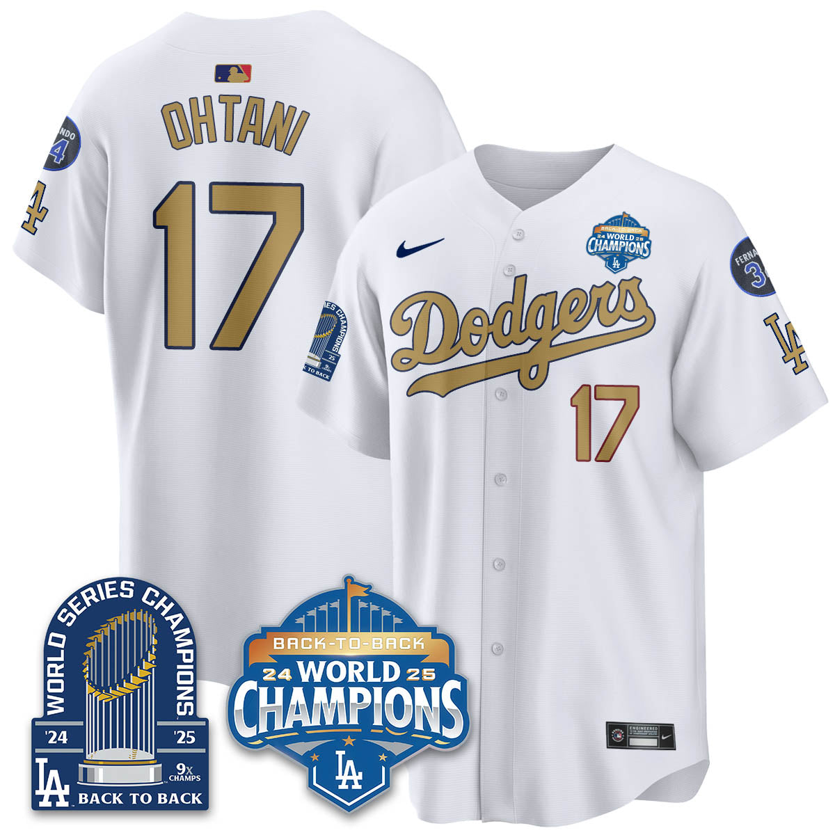 LAD 2025 World Series Champions Jersey - 9x Champs - All Stitched-DTD
