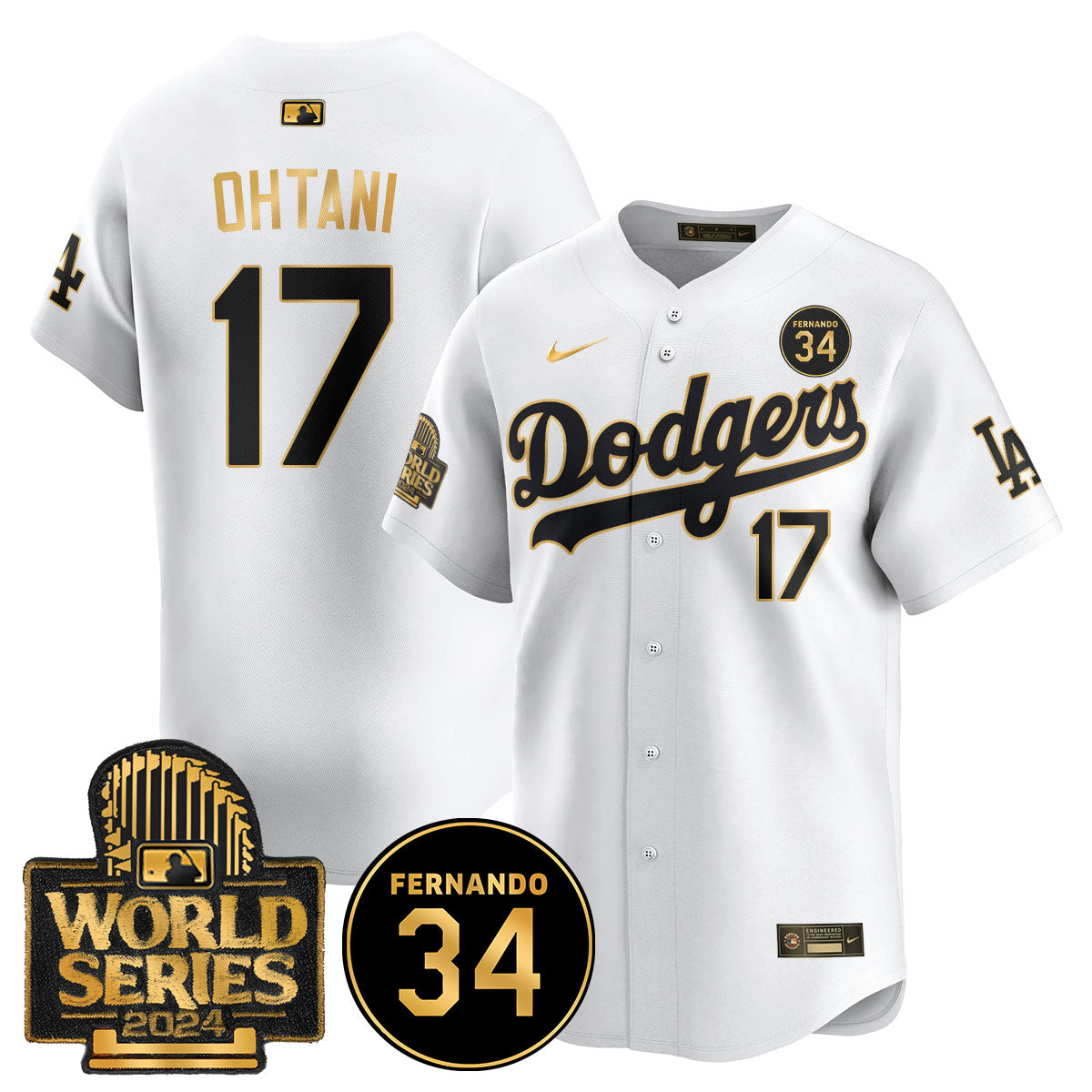 Dodgers Fernando Valenzuela Memorial Jersey - All Stitched-DTD