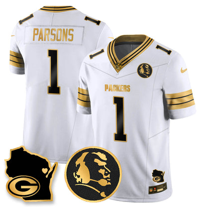GB 4-Time Champions Vapor Limited Jersey - John Madden Patch - All Stitched-DTD