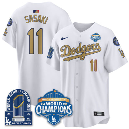 LAD 2025 World Series Champions Jersey - 9x Champs - All Stitched-DTD
