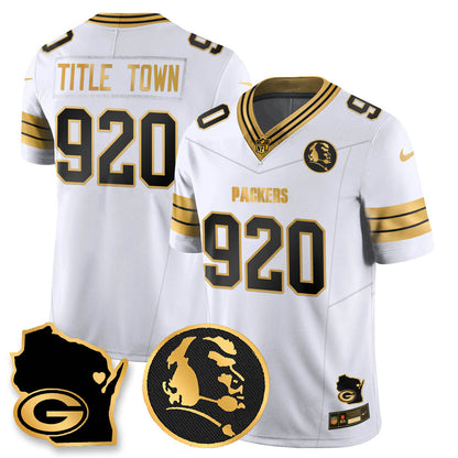 GB 4-Time Champions Vapor Limited Jersey - John Madden Patch - All Stitched-DTD