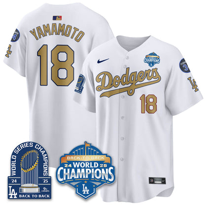 LAD 2025 World Series Champions Jersey - 9x Champs - All Stitched-DTD