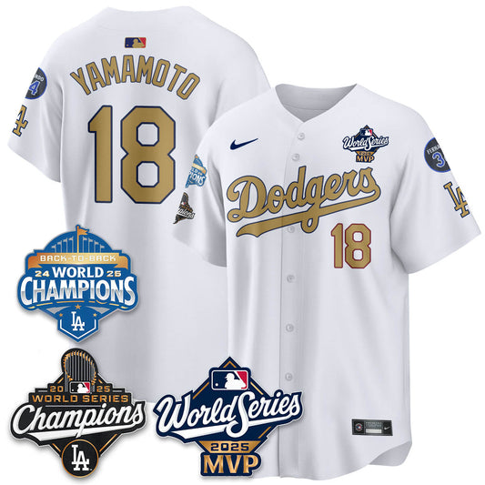 Yoshinobu Yamamoto LAD 2025 World Series MVP Jersey - All Stitched-DTD