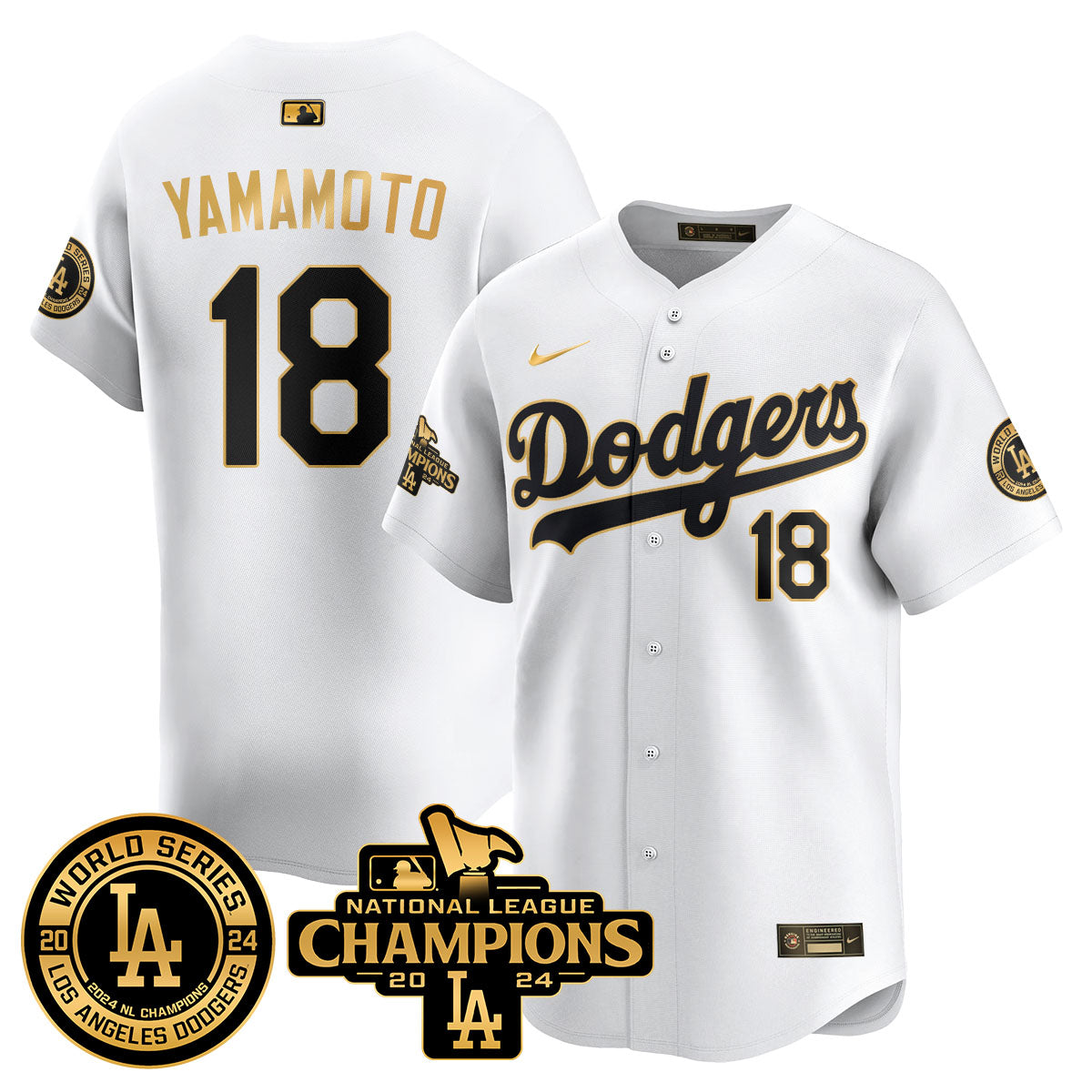 LAD World Series NL Champions Jersey - All Stitched-DTD
