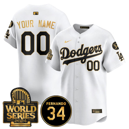 Dodgers Fernando Valenzuela Memorial Custom Jersey - All Stitched-DTD