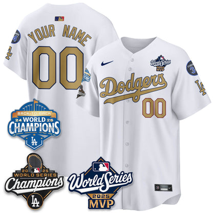 Yoshinobu Yamamoto LAD 2025 World Series MVP Jersey - All Stitched-DTD