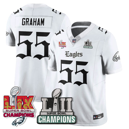 PHI 'Gothic Philly' LII-LIX Super Bowl Champions Vapor Limited Jersey - All Stitched-DTD