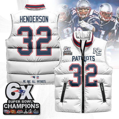 NE 6-Time Champions Unisex Puffer Vest-DTD